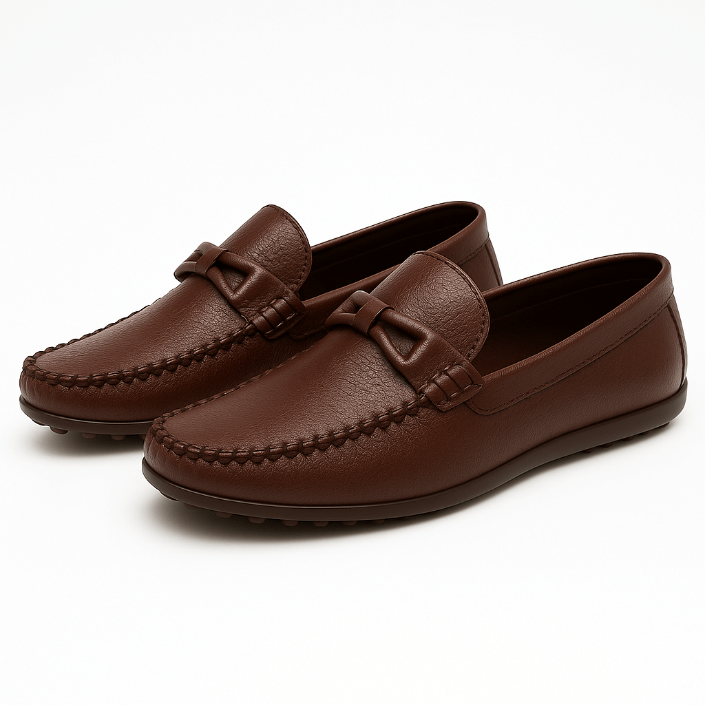 Men's Classic Brown Slip On Shoes