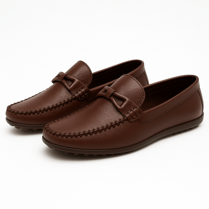 Men's Classic Brown Slip On Shoes