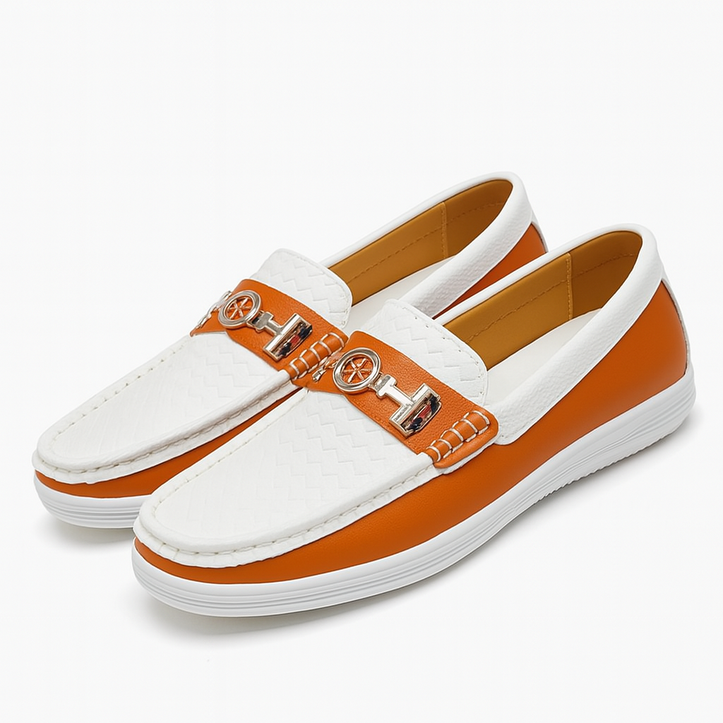 Simple Leather Slip On Shoes - OutfitLondon