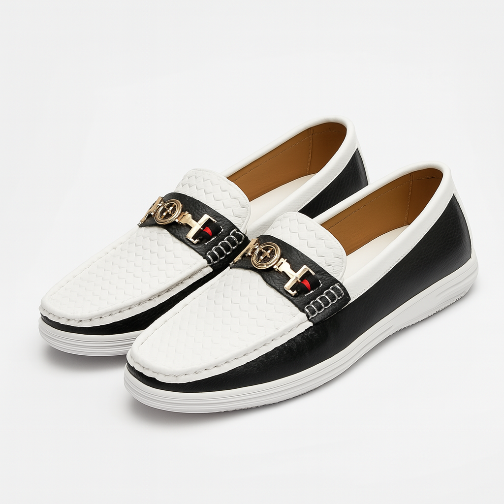 Simple Leather Slip On Shoes