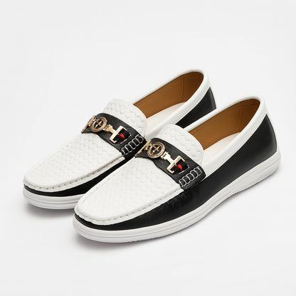 Simple Leather Slip On Shoes
