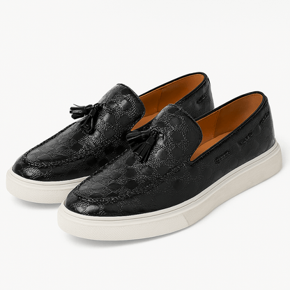 Stylish Brown Leather Loafers Shoes - OutfitLondon