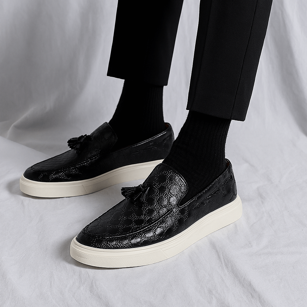 Stylish Brown Leather Loafers Shoes