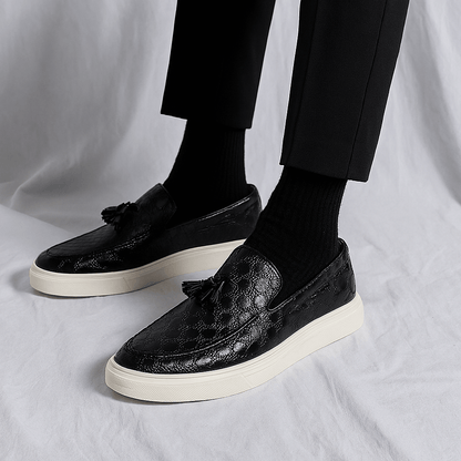 Stylish Brown Leather Loafers Shoes