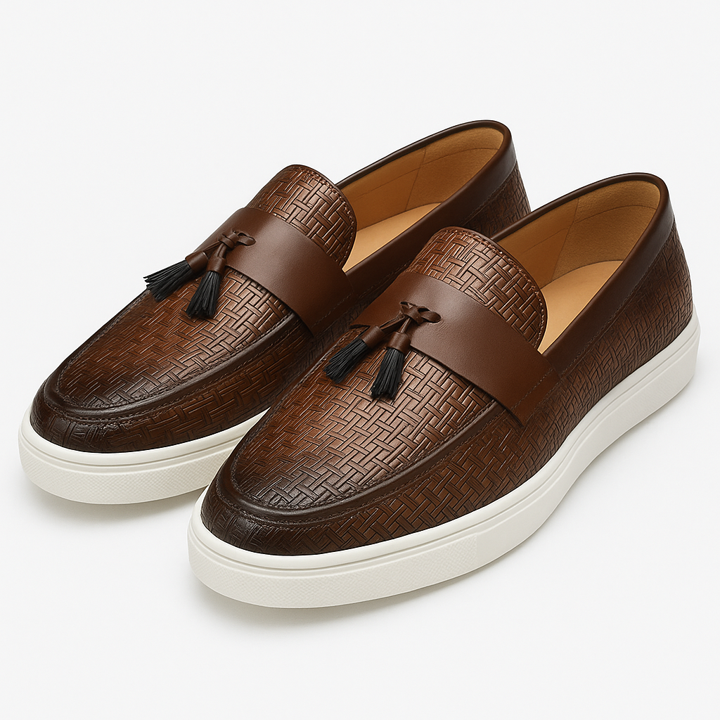 Men's Genuine Leather Slip On Shoes - OutfitLondon