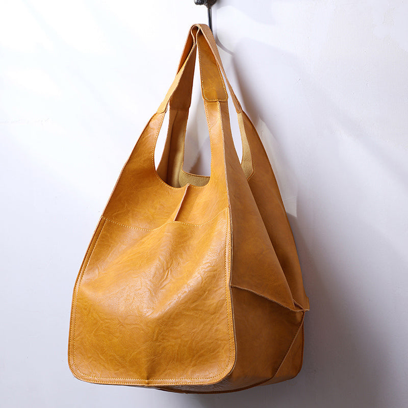 Premium Leather Large Travel Tote Bag - OutfitLondon