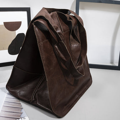 Premium Leather Large Travel Tote Bag