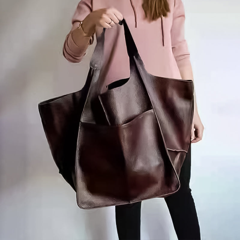 Premium Leather Large Travel Tote Bag