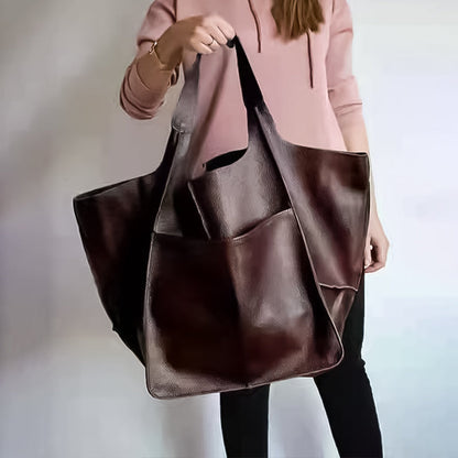 Premium Leather Large Travel Tote Bag