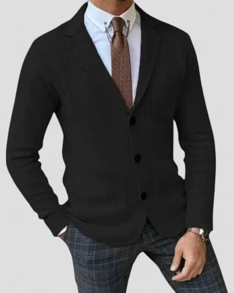 Slim Fit Crew Neck Knit Cardigan