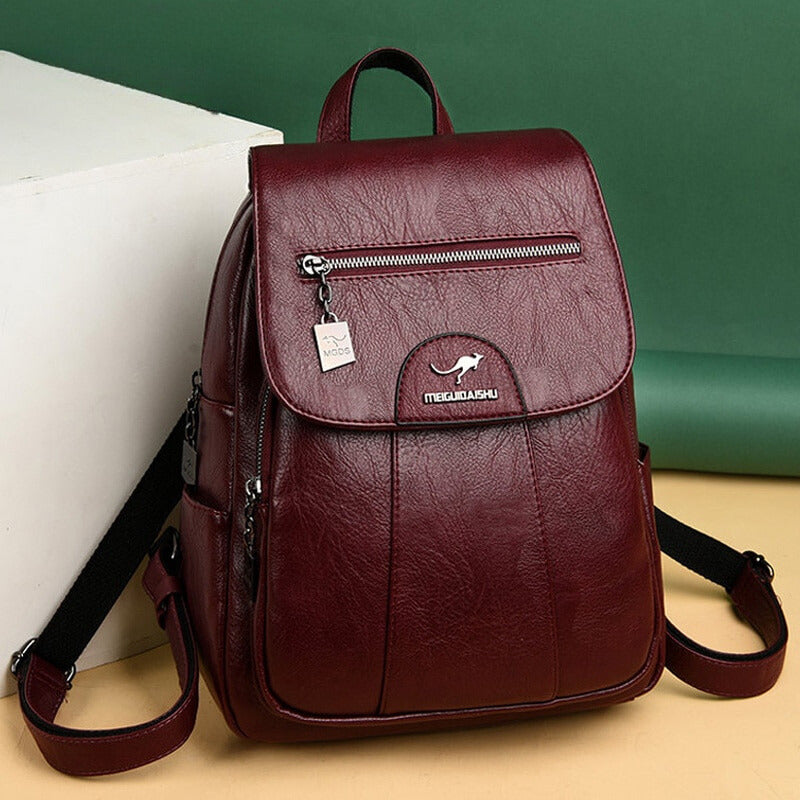 Premium Daily Leather Backpack for Ladies - OutfitLondon