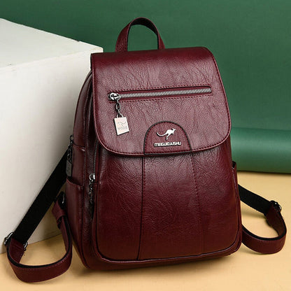 Premium Daily Leather Backpack for Ladies - OutfitLondon