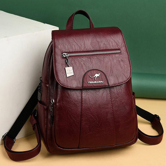 Premium Daily Leather Backpack for Ladies - OutfitLondon