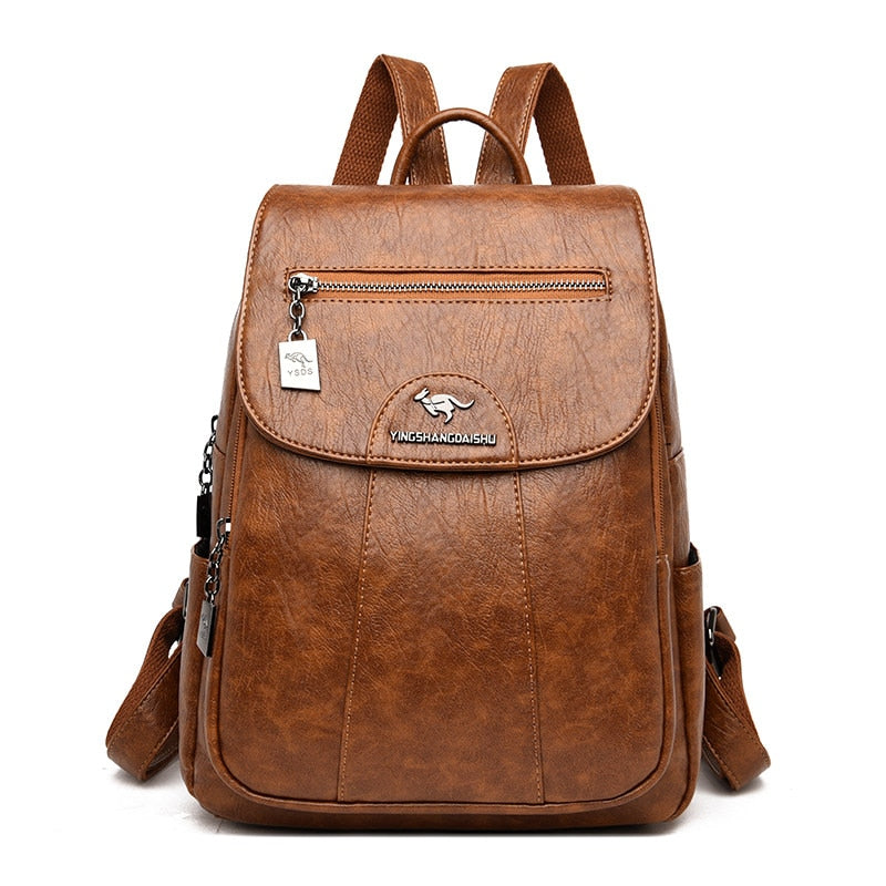 Stylish Women's Everyday Leather Backpack