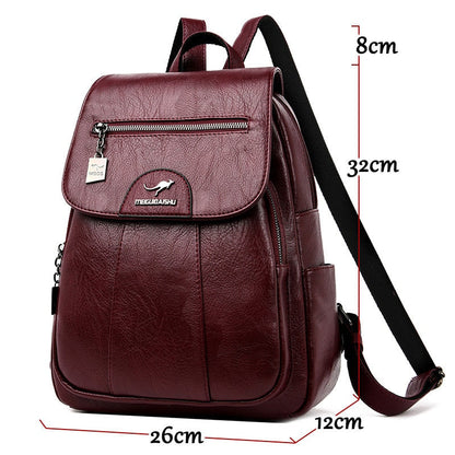Premium Daily Leather Backpack for Ladies
