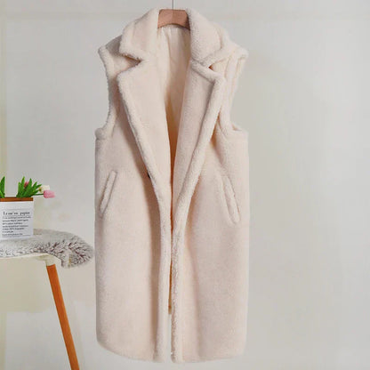 Women's Faux Fur Vest Jacket for Layered Style
