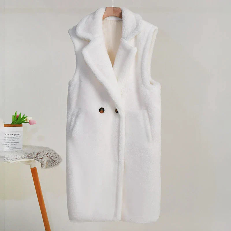 Women's Faux Fur Vest Jacket for Layered Style