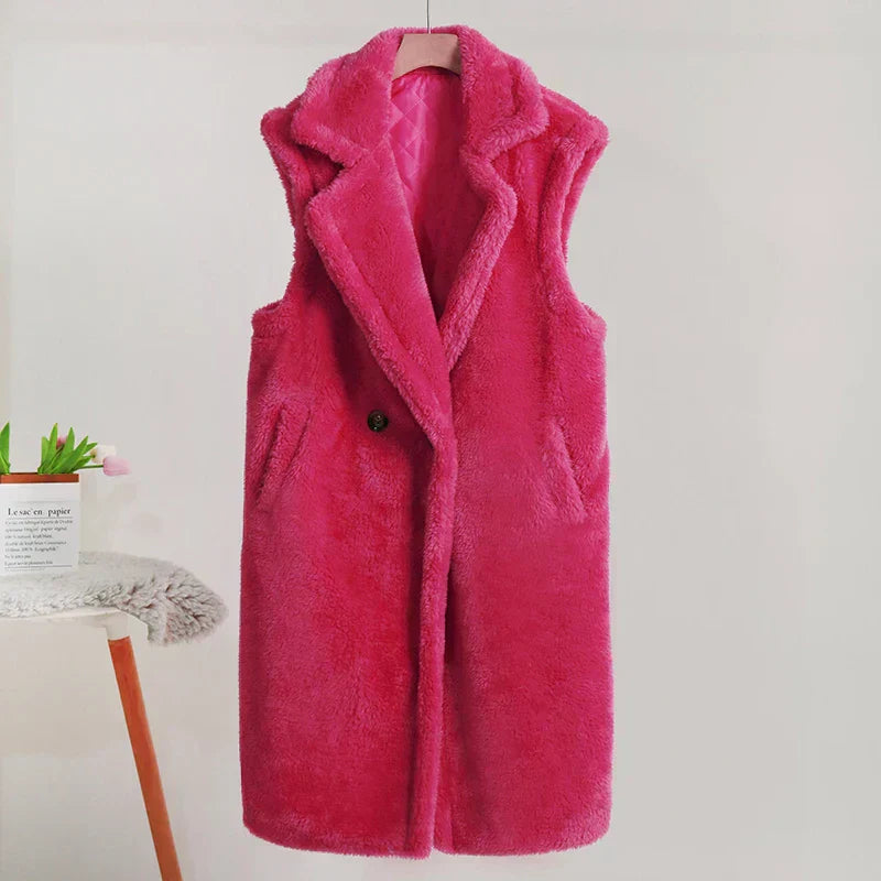 Elegant Vest Double Breasted Long Jacket