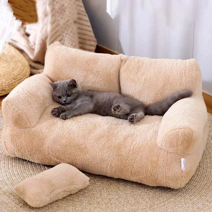 Comfy Pet Bed with Raised Sides for Cats and Dogs