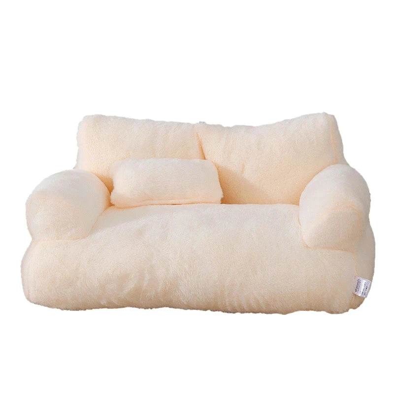 Comfy Pet Bed with Raised Sides for Cats and Dogs