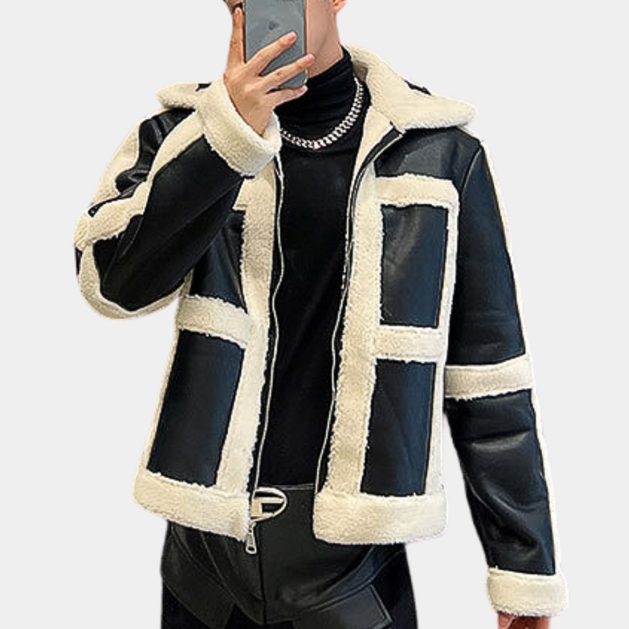 Trendy Biker Leather Motorbike Jacket - OutfitLondon