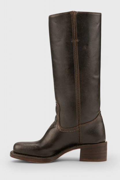 Tall Brown Women's Leather Boots