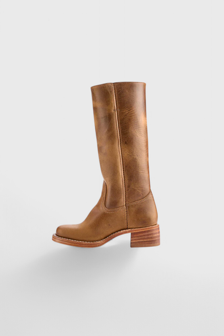 Tall Brown Women's Leather Boots
