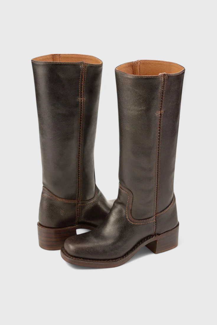 Tall Brown Women's Leather Boots