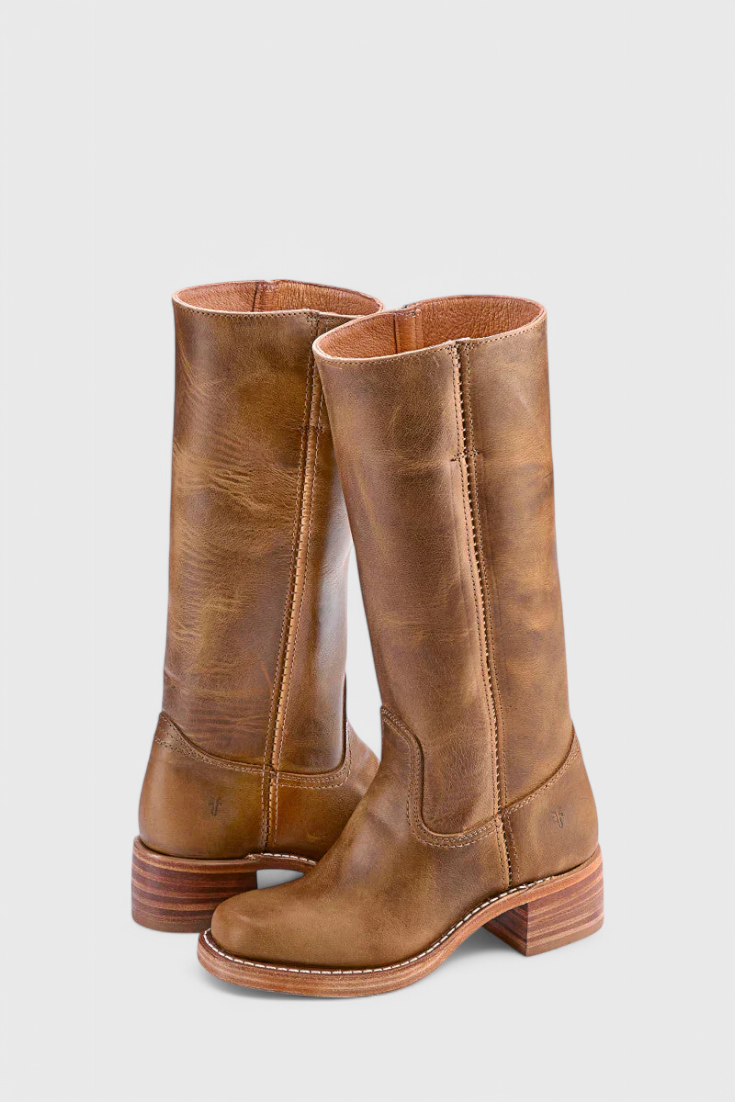 Tall Brown Women's Leather Boots