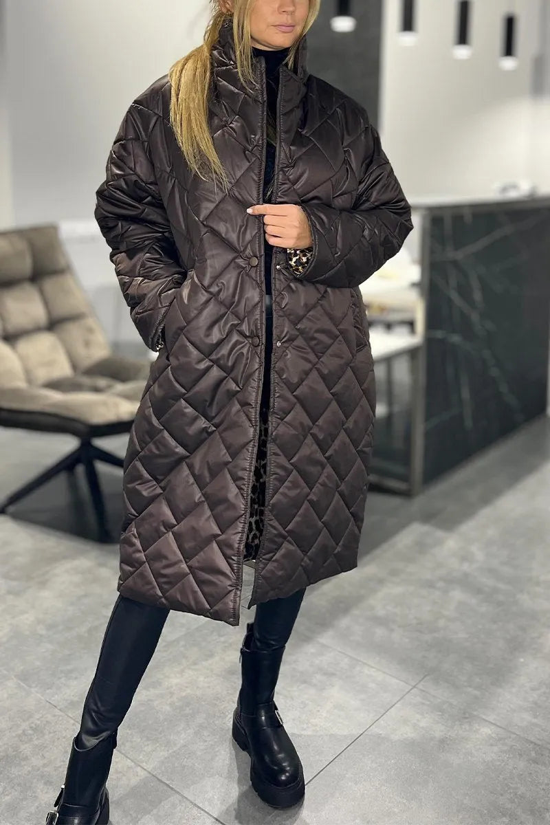 Women's Quilted Longline Coat