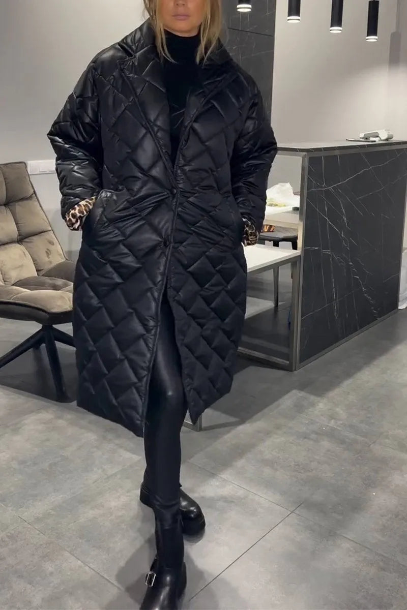 Women's Quilted Longline Coat