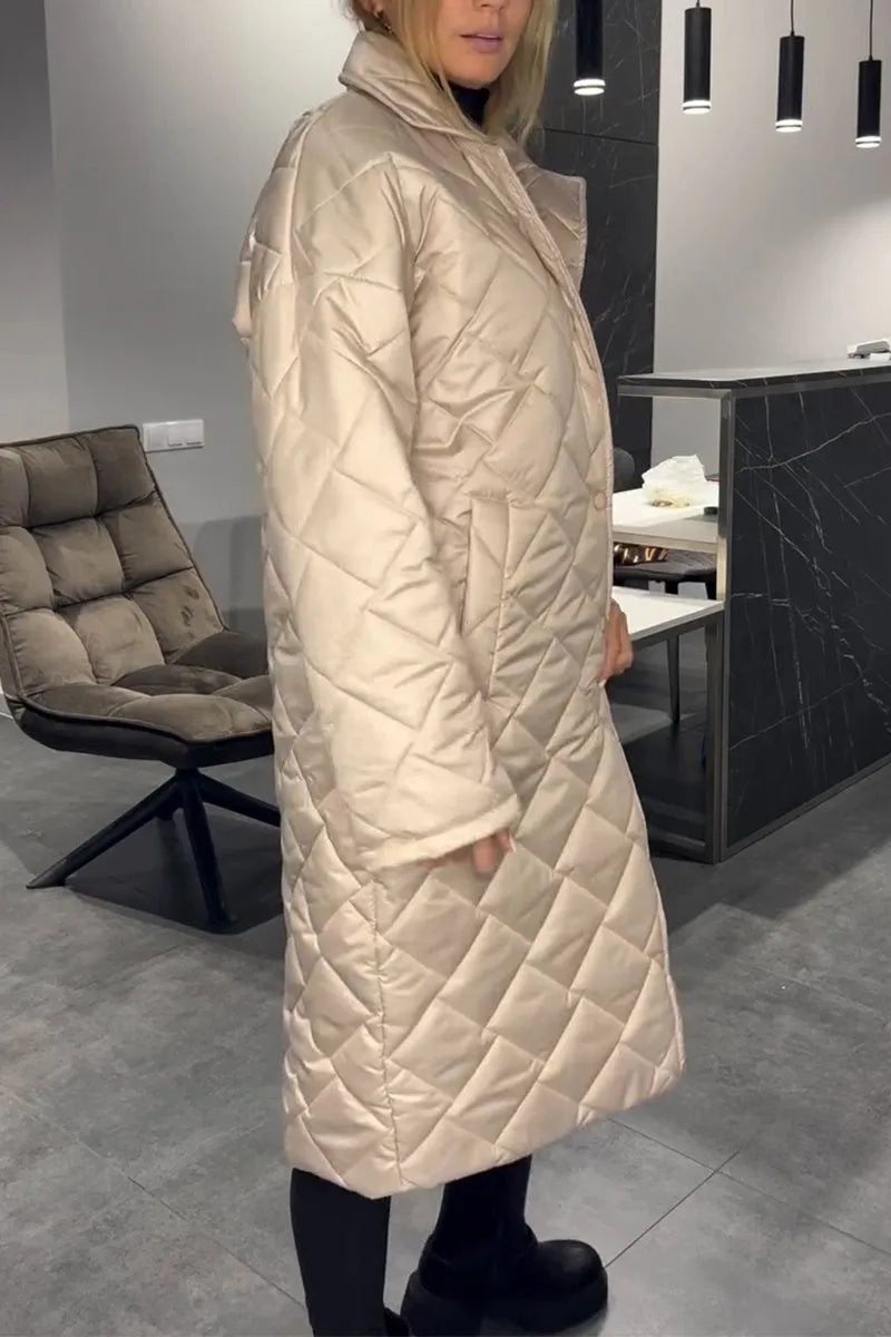 Women's Quilted Longline Coat