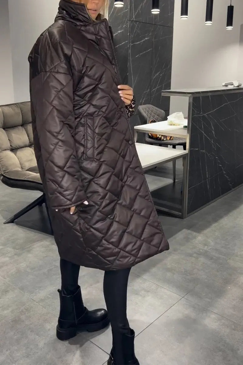 Women's Quilted Longline Coat