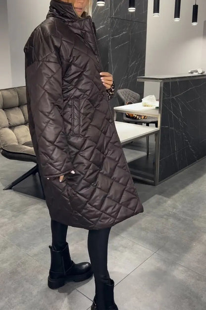 Women's Quilted Longline Coat