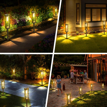 Outdoor Solar Powered Garden Light Fixture
