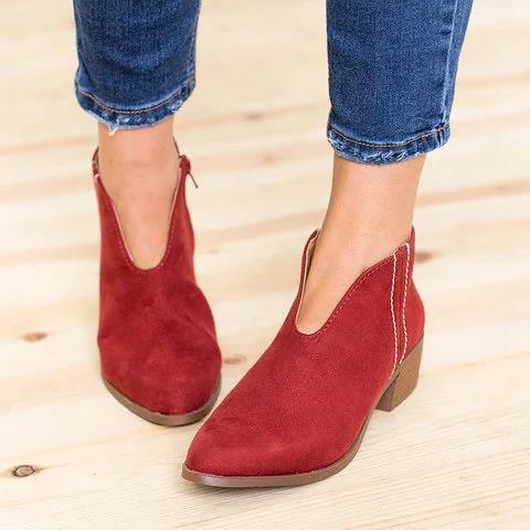 Women's Sleek Low Cut Ankle Boots