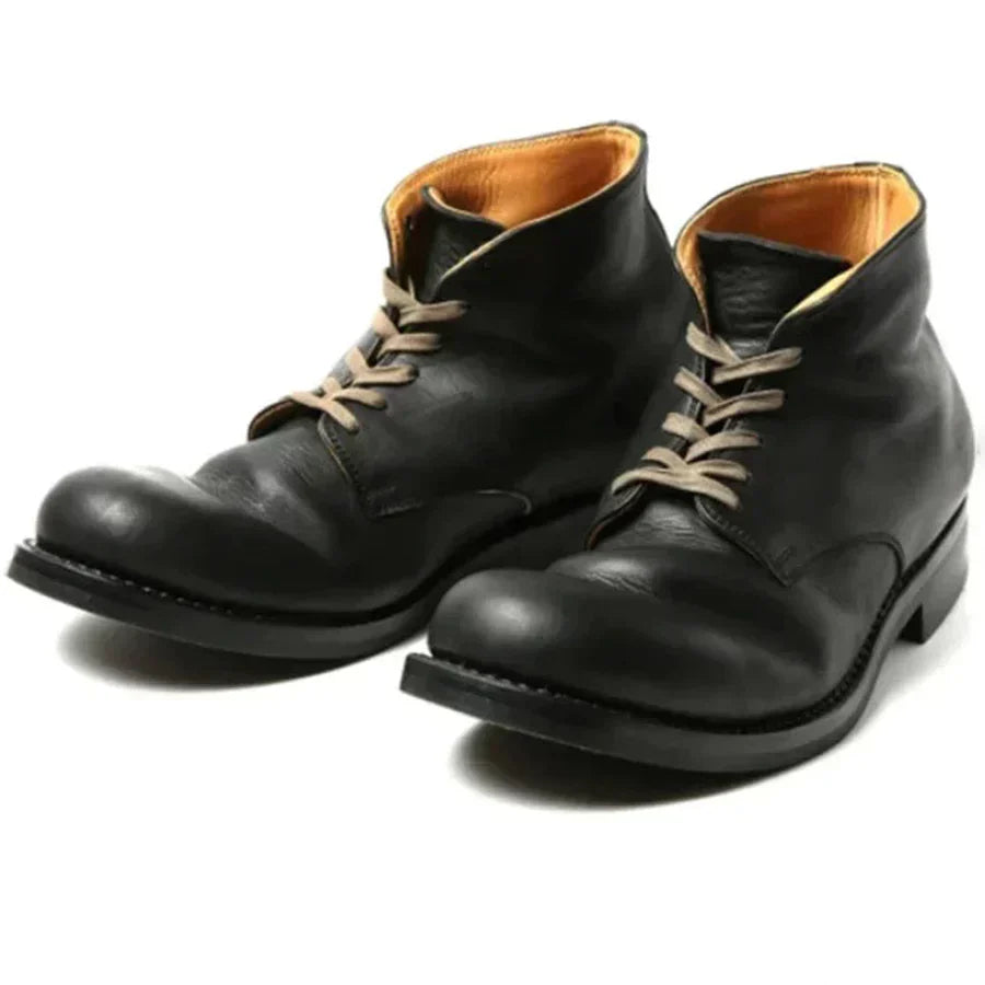 Men's Vintage Style Leather Ankle Boots
