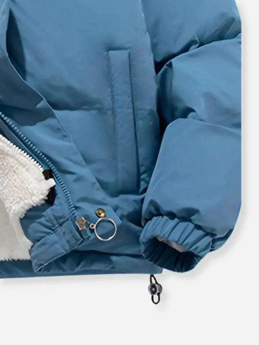 Arvyn Women's Quilted Hooded Winter Jacket Plush Lining