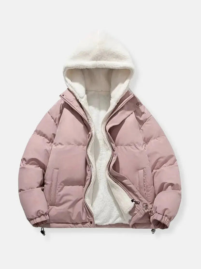 Arvyn Women's Quilted Hooded Winter Jacket Plush Lining