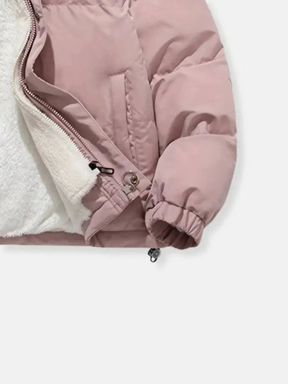 Arvyn Women's Quilted Hooded Winter Jacket Plush Lining