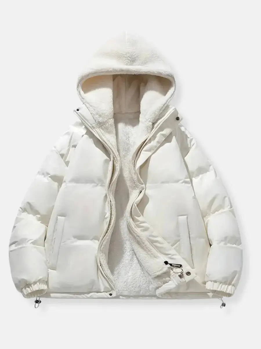 Arvyn Women's Quilted Hooded Winter Jacket Plush Lining
