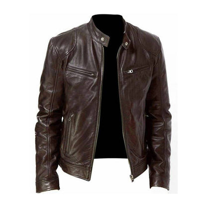 Synthetic Leather Classic Biker Jacket