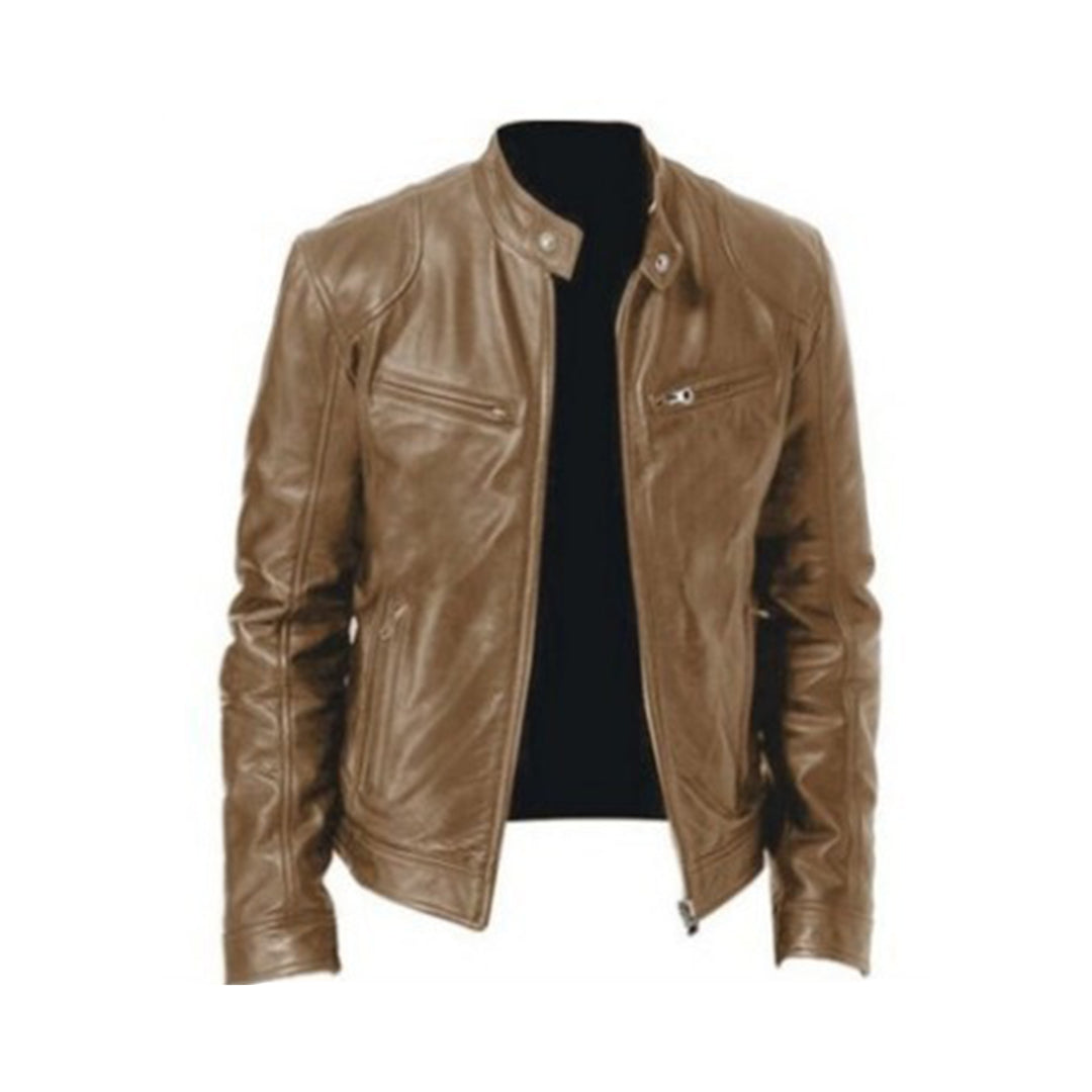 Synthetic Leather Classic Biker Jacket