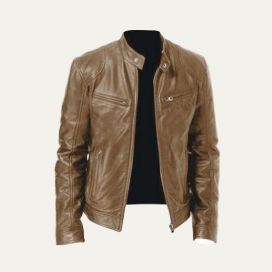 Vintage Style Biker Leather Jacket