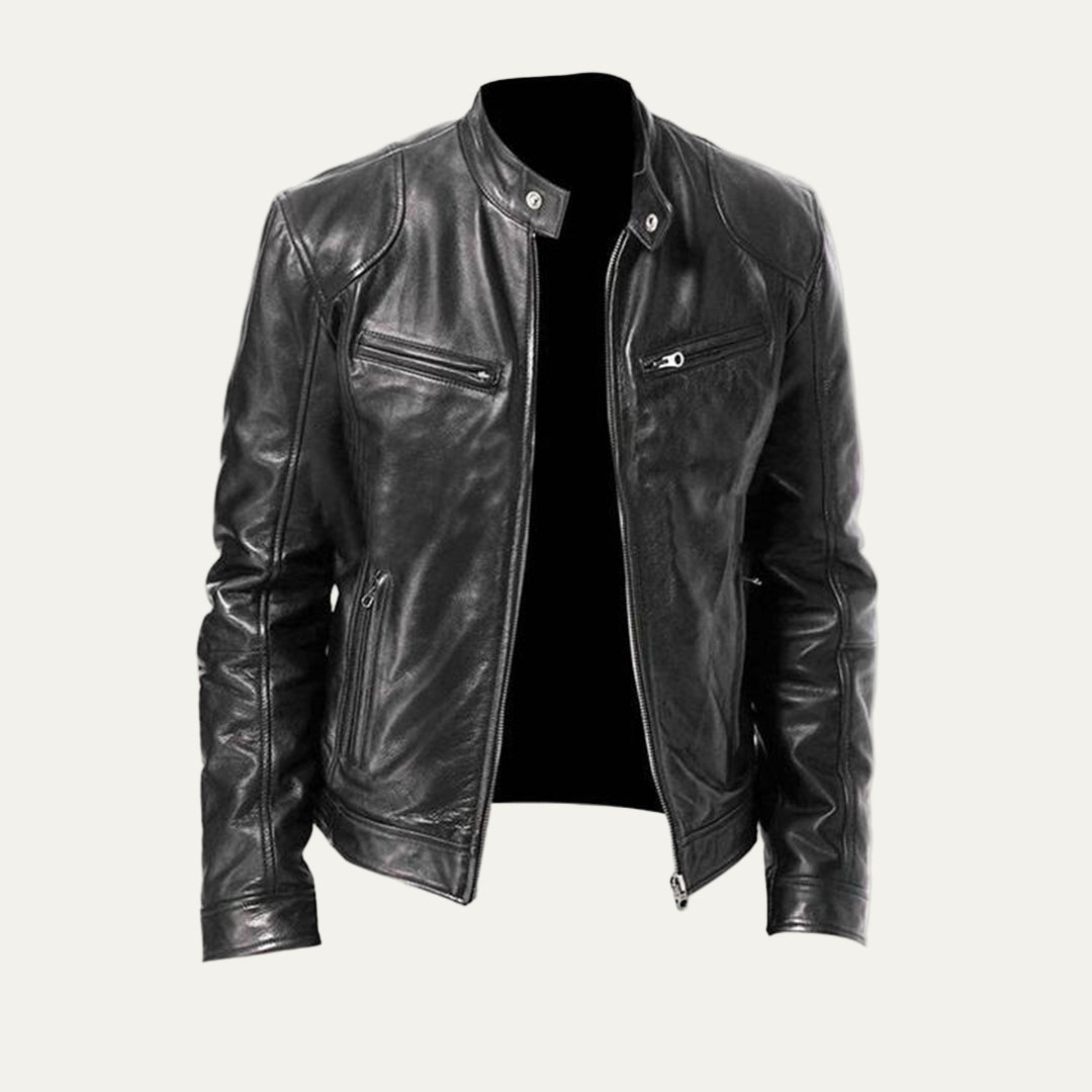 Vintage Style Biker Leather Jacket