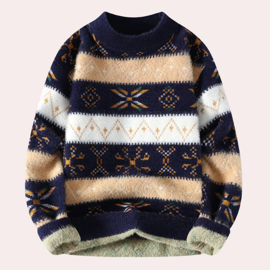 Classic Mens Textured Knit Sweater - OutfitLondon