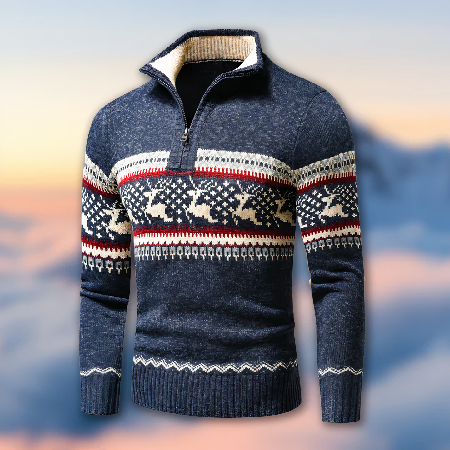 Classic Men's Half Zip Pullover Sweater