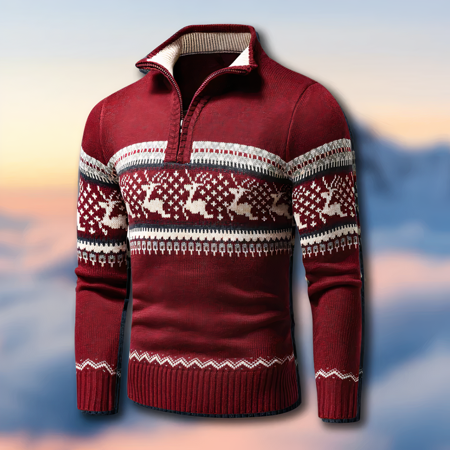 Classic Men's Half Zip Pullover Sweater - OutfitLondon