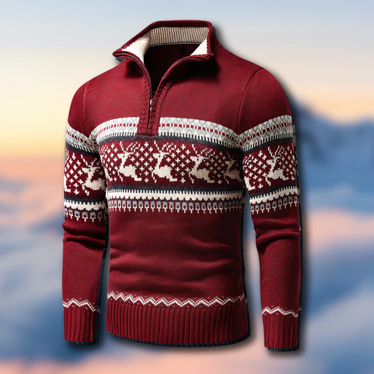 Classic Men's Half Zip Pullover Sweater - OutfitLondon