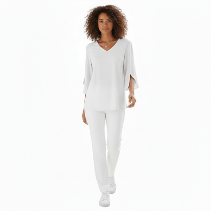 Women's V Neck Casual Short Sleeve Shirt